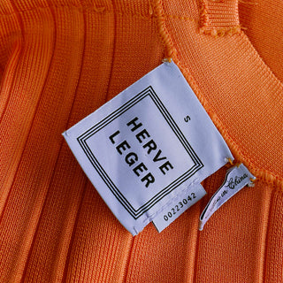 2000s Herve Leger Tangerine Orange Bandage Dress Size S Sydney
