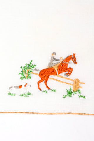 Vintage Cocktail Napkins with Equestrian Riders