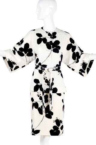 I. Magnin silk kimono top and matching silk skirt