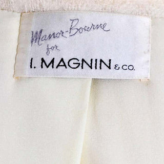1960s Manor Bourne for I Magnin Cream Ivory Boucle Wool Vintage Coat range of sizes