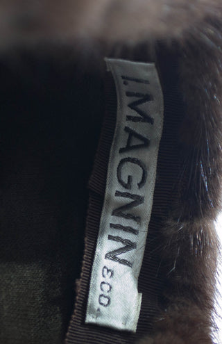 Vintage brown fur hat from I Magnin - mink perfection - Dressing Vintage