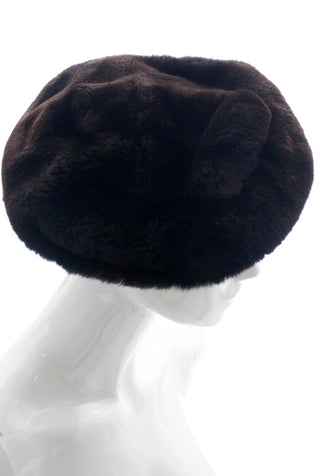 Irene New York vintage black sheared mink hat - Dressing Vintage