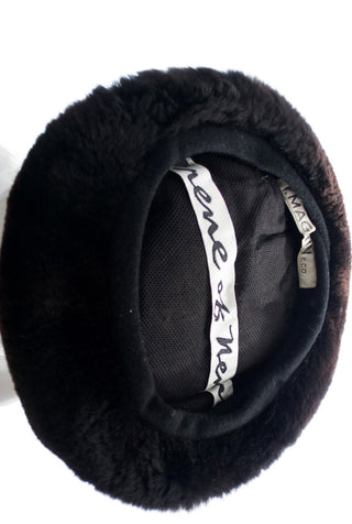 Irene New York vintage black sheared mink hat - Dressing Vintage