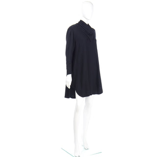 1980s Issey Miyake Vintage Black Tent Dress or Tunic Japanese Designer dress