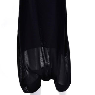 1990's Sheer leg vintage issey miyake harem paper bag romper jumpsuit