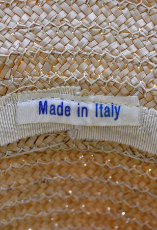 Island Raffia Fringe vintage Straw wide brimmed hat Made in Italy SOLD - Dressing Vintage