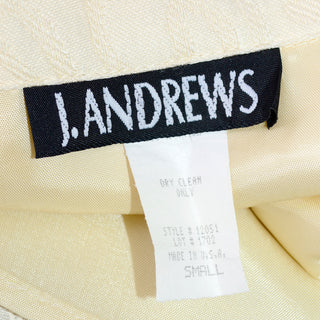 ON HOLD// 1990s J. Andrews Cream Silk Swirl Pattern Long Blazer