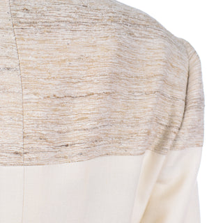 Vintage Jacques Fath Linen Dress and Jacket Suit Natural Fiber