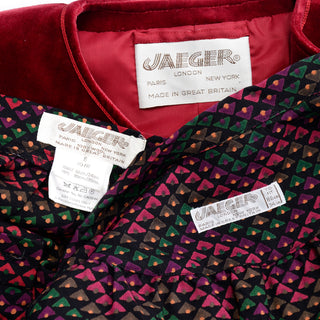 Jaeger Vintage Autumn Winter 3 Piece Skirt Blouse & Jacket Outfit Great Britain