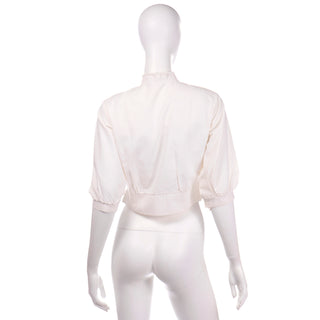 1950s vintage white cotton jean kelly blouse
