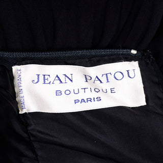Jean Patou Boutique Paris Evening Gown w/ Pleated Skirt and beading
