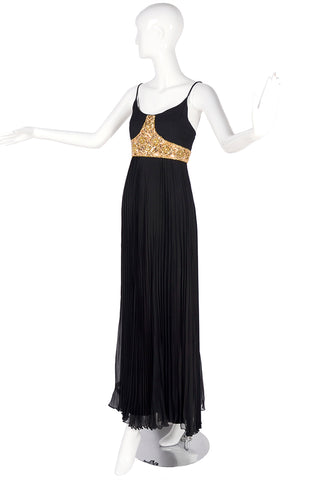 Jean Patou Vintage Evening Gown w/ Pleated Skirt