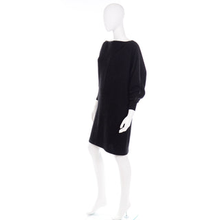 Jean Paul Gaultier Maille Femme Black Sparkle Knit Dress batwing sleeves