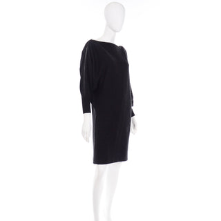 Unique Jean Paul Gaultier Maille Femme Black Sparkle Knit Dress w Zipper Detail