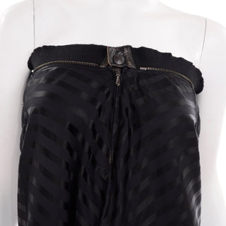 Jean Paul Gaultier Femme Vintage Black Tonal Striped Strapless Dress or Skirt