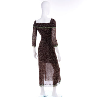 RESERVED // Jean Paul Gaultier Maille Classique Stretch Mesh Dress W Monogram Trim