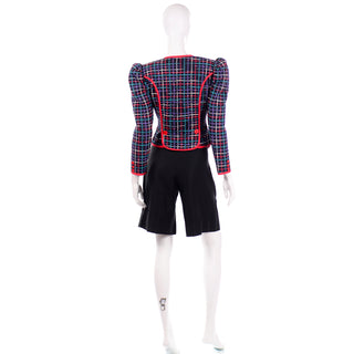 2 piece 1980s Jeanne Marc Vintage Shorts and Jacket Outfit