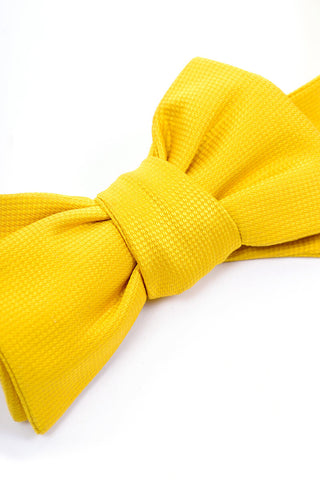 Vintage Jim Thompson Silk Yellow Bow Tie
