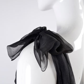John Galliano sheer black dress tied strap from Dressing Vintage