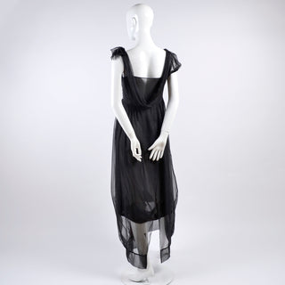 Size 8 John Galliano sheer silk layered dress