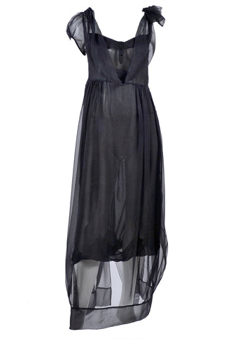 2006 John Galliano Sheer Silk Asymmetrical Dress