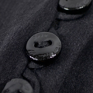 John Galliano black silk dress with marked buttons