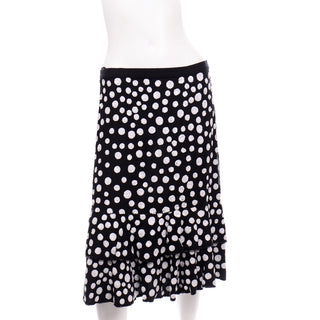 Judith Ann Creations Black & White Polka Dot Sequin Beaded Evening Outfit