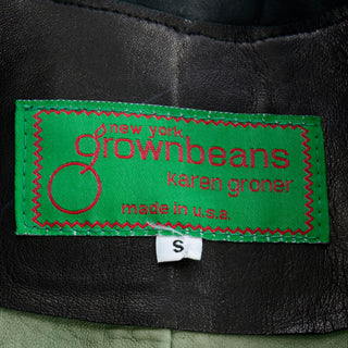 1990s Karen Groner Grownbeans Vintage Leather Jacket USA