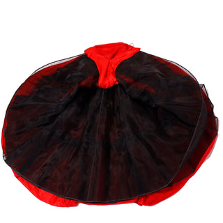 1980s Karl Lagerfeld Fendi Red Silk Satin Strapless Evening Dress w Bolero Sz 42 italy