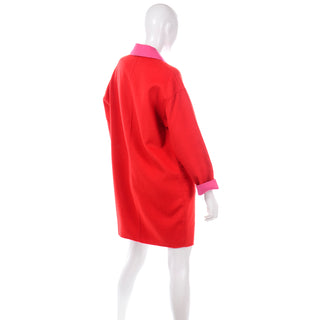 Button Front Kate Spade Red and Pink Coat
