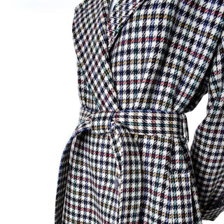 Colorful houndstooth vintage checked plaid vintage Kenzo coat