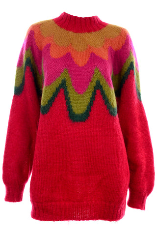 Kikit Maurice Sasson Mohair Red Sweater