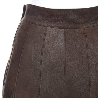 1980s Krizia Sheepskin Leather Culottes Gauchos Pants Pleated