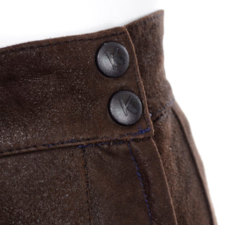 1980s Krizia Sheepskin Leather Culottes Gauchos Pants Rare