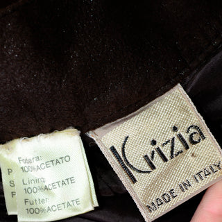 1980s Krizia Sheepskin Leather Culottes Gauchos Pants Italy
