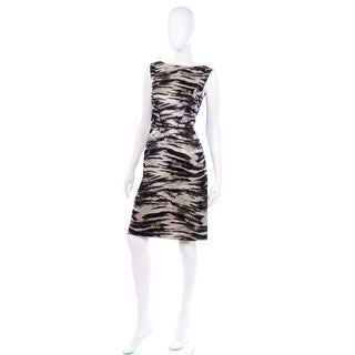 Lanvin 2013 Alber Elbaz Zebra Print Sleeveless Dress size 8