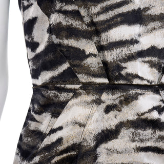 Alber Elbaz for Lanvin sleeveless zebra print dress