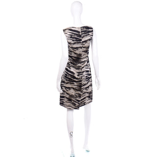 Lanvin 2013 Alber Elbaz Zebra Print Sleeveless Dress boatneck