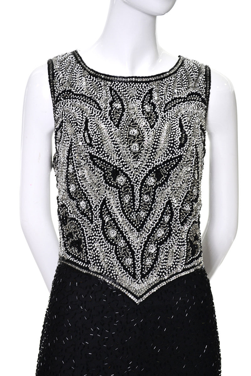 Laurence Kazar Dress Vintage Beaded Evening Gown Laurence Kazar Dress Vintage Beaded Evening Gown