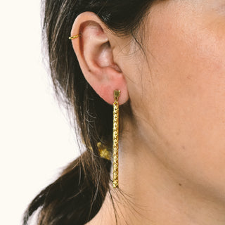 Vintage Gold Tone Chain Drop Earrings - Three Styles Available