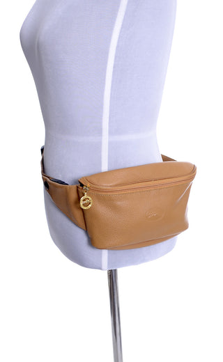 Unused Authentic Longchamp Veau Foulonne Money Belt fanny pack bag - Dressing Vintage