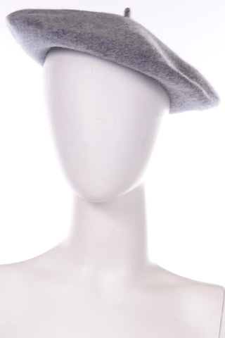 1970s Lord & Taylor Beret Boutique Vintage Gray Wool Hat