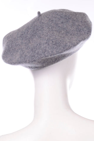 1960s 70s Lord & Taylor Beret Boutique Vintage Gray Wool Hat