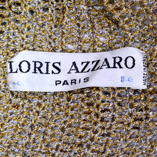 Loris Azzaro Paris Rare Beaded Gold Silver Metal Vintage Top