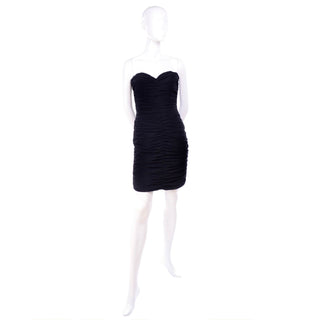 Loris Azzaro vintage little black dress size 2