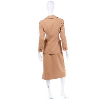 Hurwitz Couture Vintage Camel Hair Skirt Suit