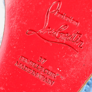 Christian Louboutin blue shoes wedge sandals espadrilles spain