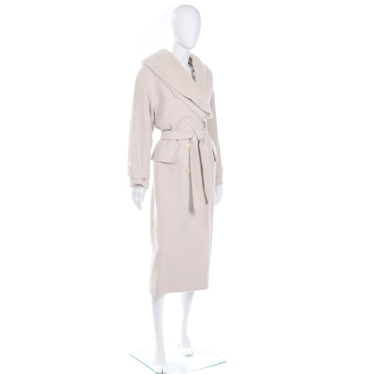 Cashmere coat Louis Feraud Beige size S International in Cashmere - 20808457