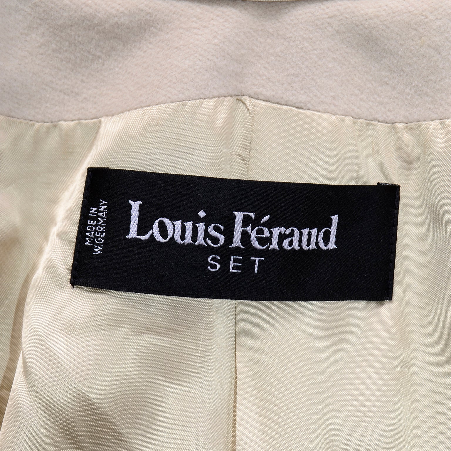 Vintage Louis Feraud Logo Bomber - natural on Garmentory