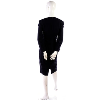 Vintage 80s Black Louis Feraud Dress With Studs